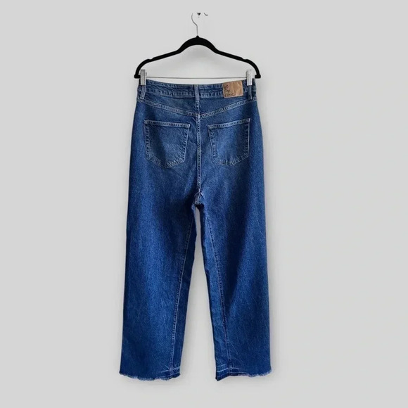Free People Relaxed Straight Slouch Jeans in Indigo Blue Size 31 - Picture 3 of 4